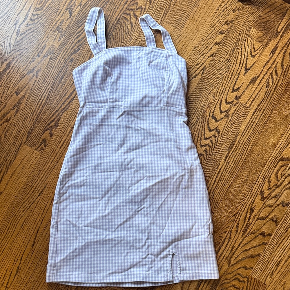 Hollister Purple Gingham Mini Dress